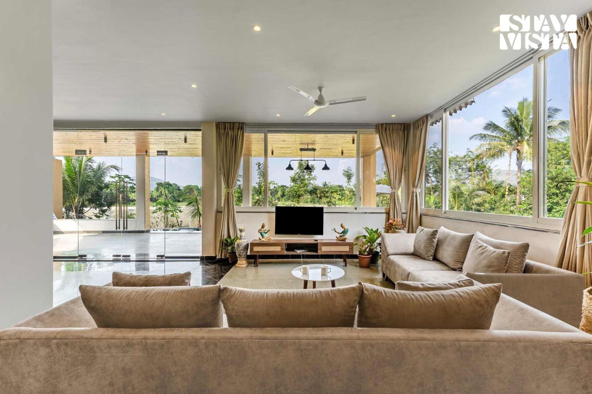 Stayvista At Countryside Meadows With Pool, Ac Pune Eksteriør bilde